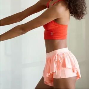 FP Movement by Free People Coral Ruffle Athletic Shorts